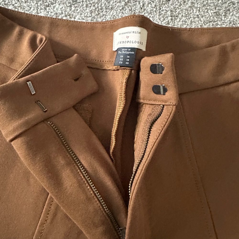 Anthropologie Tan Ankle Pants - Picture 6 of 8